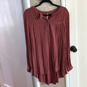 Free People print blouse